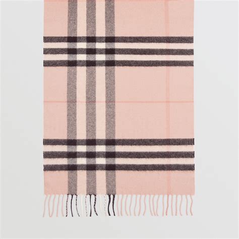 burberry giant check cashmere scarf ash rose